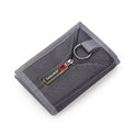 Korean Style Tri-fold Canvas Student Short Solid Color Stitched Nylon Wallet