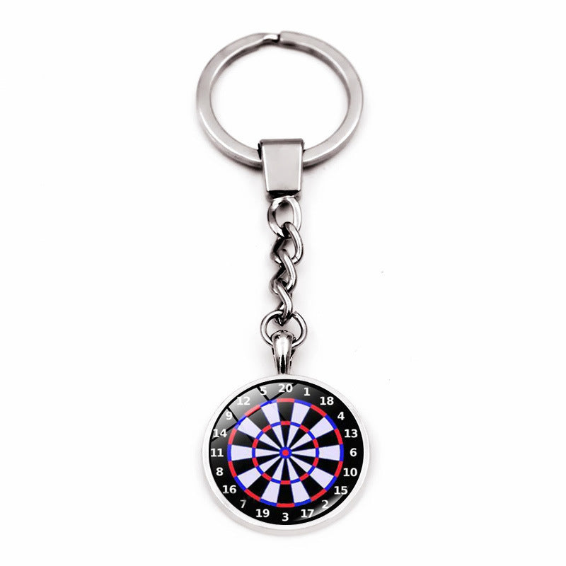 Cross-border new products accessories dart target time gem metal key chain key chain pendant jewelry creative gift