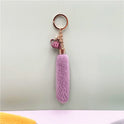 Faux Mink Fur Key Chain Bag Charms Pendant Tassel Fluffy Car Key Ring Accessories Wholesale