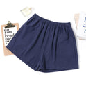 High Waist A-Line Cotton And Linen Shorts
