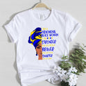 African Girl Fashion Explosive Head Women'S White Round Neck T-Shirt