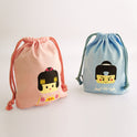 Plastic Double Layer Lunch Box Cartoon Doll Student Lunch Box Children Lunch Box Lunch Box