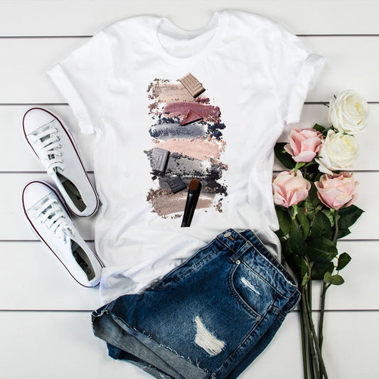 Summer Short Sleeve Fashion Graphic T-Shirt Top Women