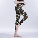 European And American Fashion Camouflage Letter Printed Flower Leggings