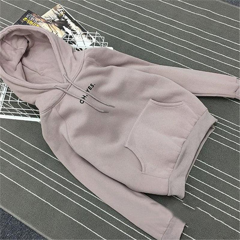 Hooded sweater women loose