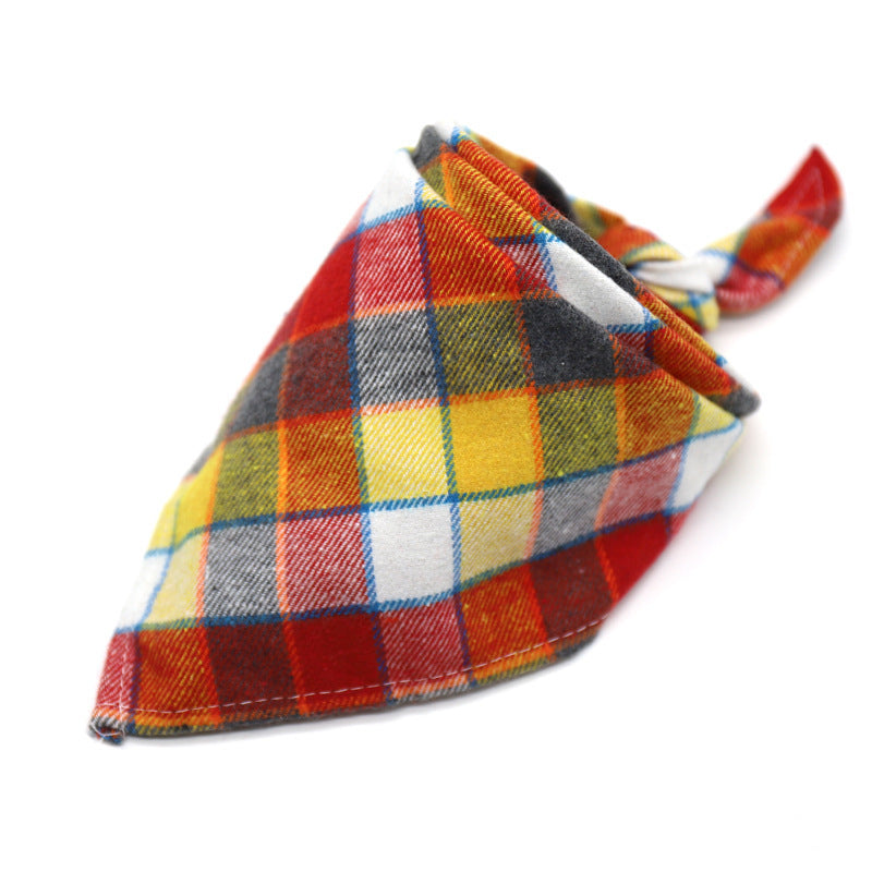 Scottish Style Spring Flannel Triangle Scarf