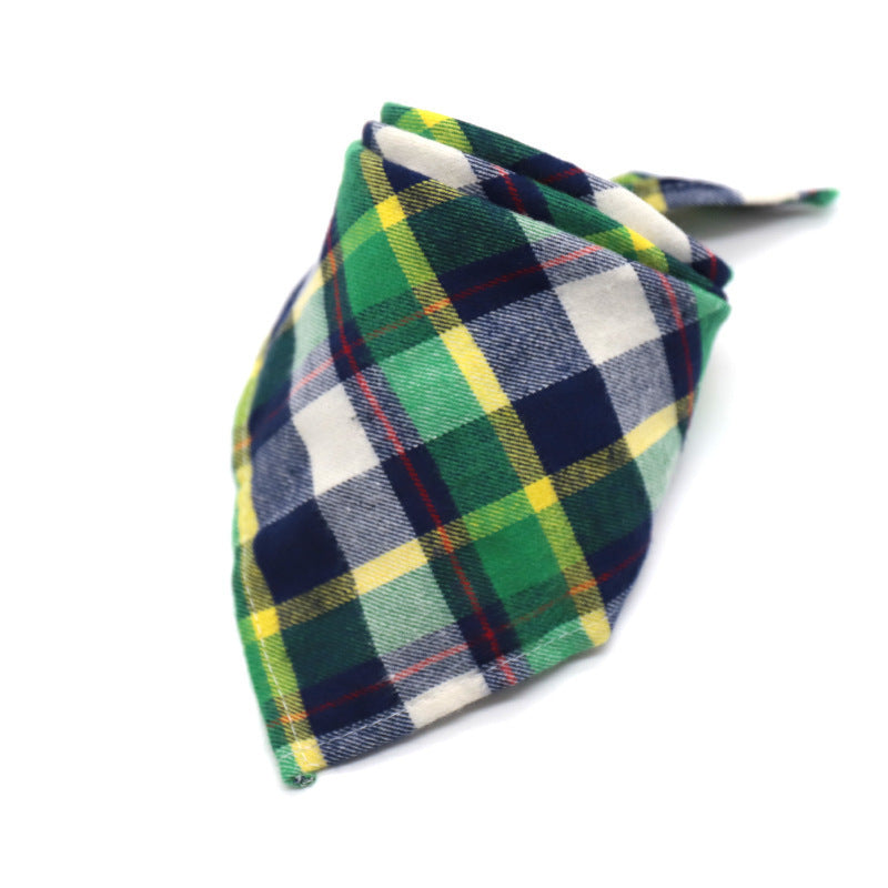 Scottish Style Spring Flannel Triangle Scarf