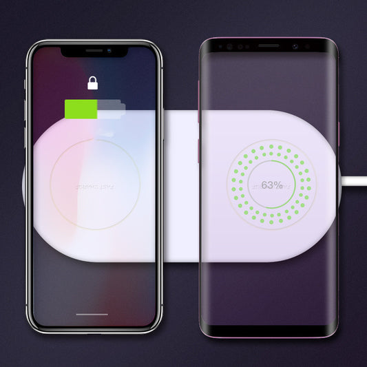 Mobile Phone Dual-charge Wireless Charger Supports Fast Charging Of Two Mobile Phones  Wireless Charger