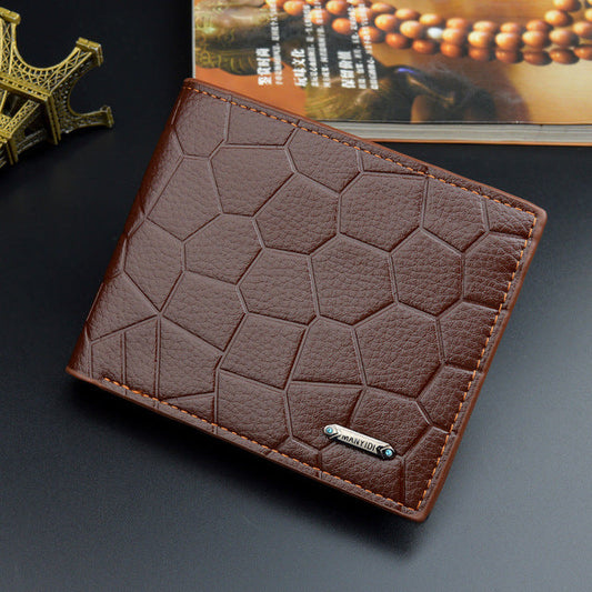 Men's Wallet Short Style Multifunctional Fashion Casual Iron Edge