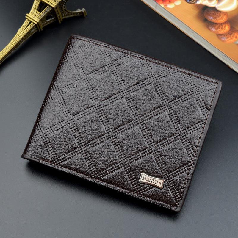 Men's Wallet Short Style Multifunctional Fashion Casual Iron Edge