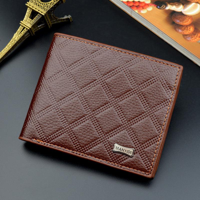 Men's Wallet Short Style Multifunctional Fashion Casual Iron Edge
