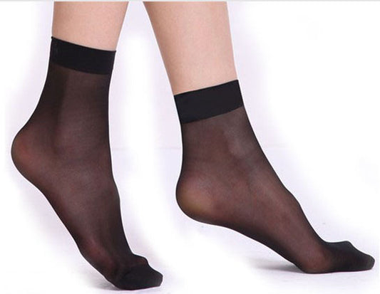 Spring And Summer Thin Transparent Women'S Stockings Stall Night Market Core-Spun Silk Socks