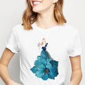 Fashion 3D Flower Skirt Girl Print T-Shirt