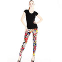 Human Head Print Graffiti Leggings Stretch Milk Silk