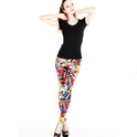 Human Head Print Graffiti Leggings Stretch Milk Silk