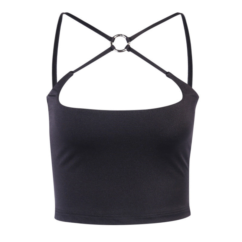 Fashion Sexy Neckline Cross Straps Tube Top Small Sling