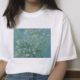 Van Gogh Oil Painting Mona Lisa Spoof Printed T-shirt Women Short Sleeve