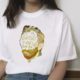 Van Gogh Oil Painting Mona Lisa Spoof Printed T-shirt Women Short Sleeve