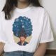 Van Gogh Oil Painting Mona Lisa Spoof Printed T-shirt Women Short Sleeve