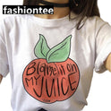 Fart Peach Letter Printed Short-sleeved T-shirt Top