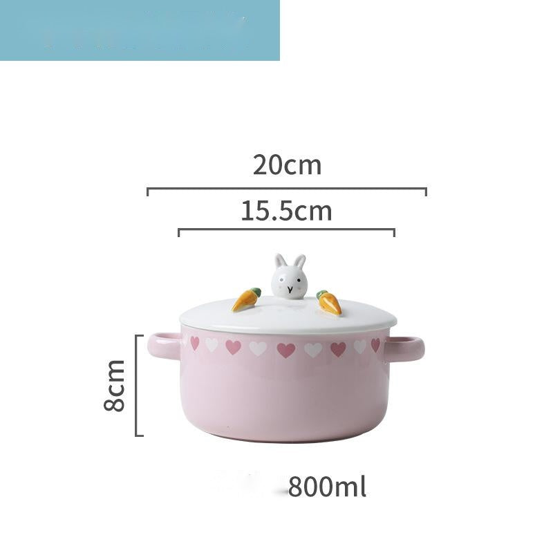 Animal Ceramic Instant Noodle Bowl