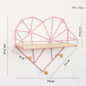 Heart Shaped Wall Shelves Iron Scandinavian Style
