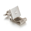 Shirt Cufflinks Chain Chain Square White Crystal Business Cufflinks