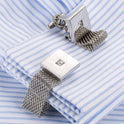 Shirt Cufflinks Chain Chain Square White Crystal Business Cufflinks