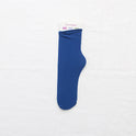 Velvet Piled Socks With Vertical Strips Curled Up