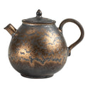 Japanese Style Stoneware Water Drop Teapot Single Pot Handmade Retro Gilt Rust Glaze Teapot