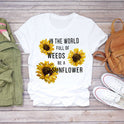 Flower Baby Elephant Print Short-sleeved T-shirt Blouse