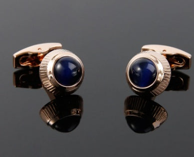 French Shirt Cufflinks Copper Material Gold And Silver Two-tone Crystal Cufflinks