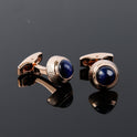 French Shirt Cufflinks Copper Material Gold And Silver Two-tone Crystal Cufflinks