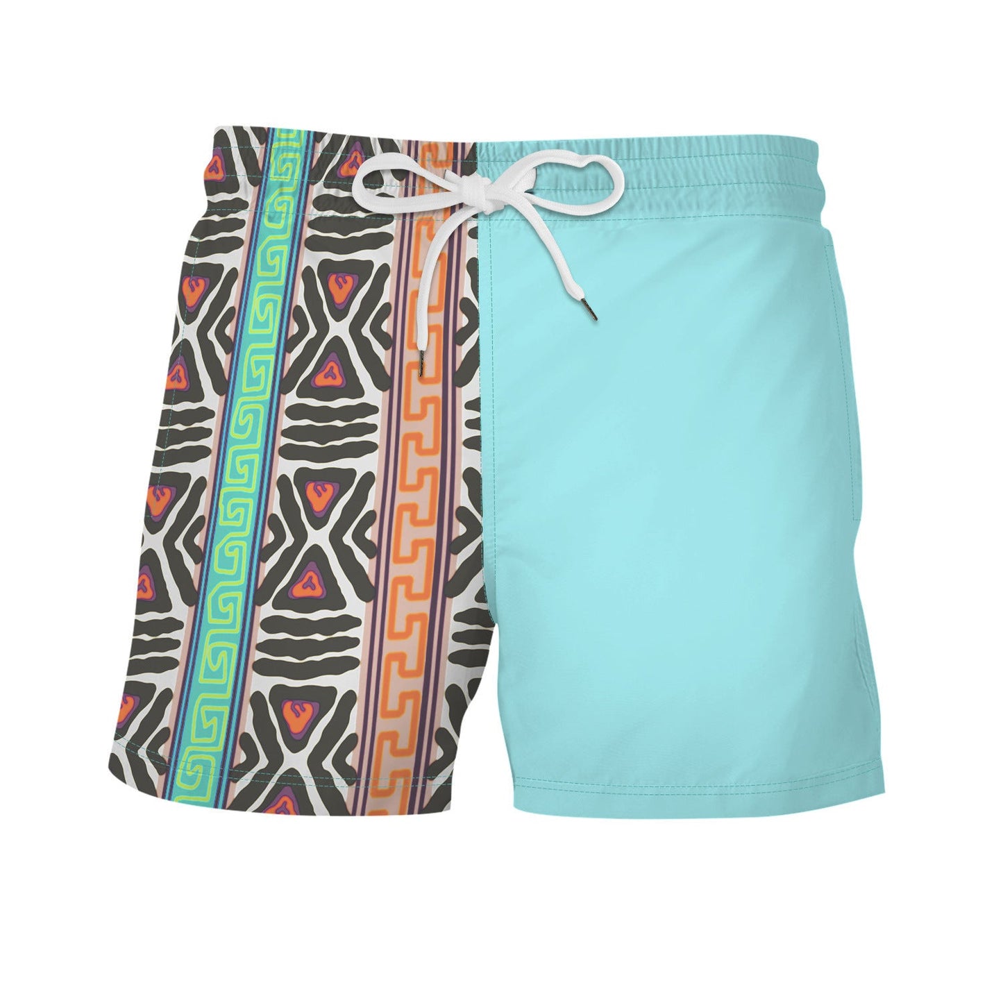 Men's Color Pattern Digital Print Shorts