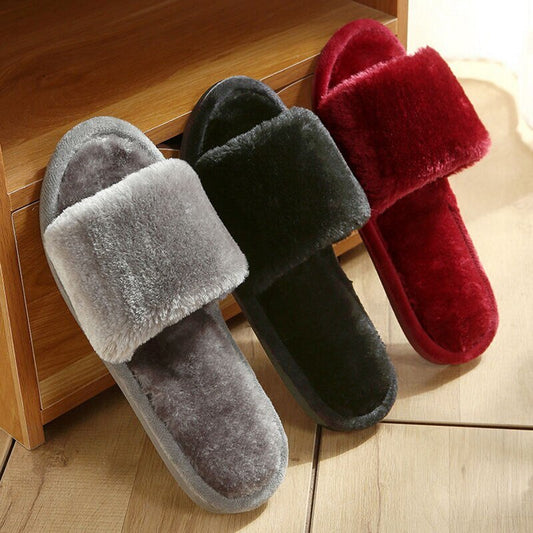 Home furnishing plush one-word plush slippers