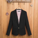 European and American women's candy color one button small suit lining Slim long-sleeved blazer