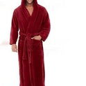 Warm Men's Plus Size Thick Hooded Long Sleeve Nightgown