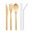 Portable Travel Bamboo Cutlery Cutlery Stainless Steel Straw Chopsticks Cutlery Set