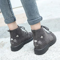 Casual matte lace up low top Martin boots