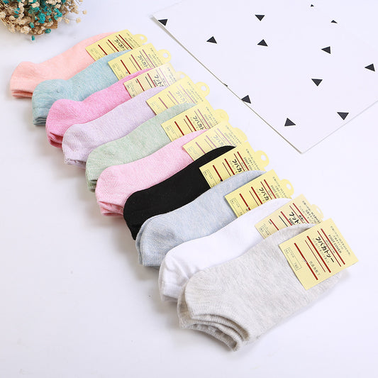 Solid color ladies socks