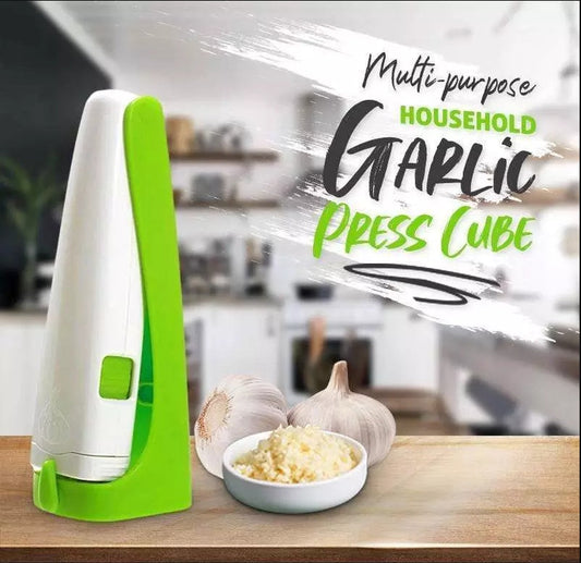 Multi-purpose Garlic Press Cube Garlic Cutter Magic Garlic Cube Cutter Presser Squeeze Garlic Cuber Press Chopper Slicer