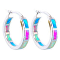 Round Color Exaggerated Metal Alloy Earrings