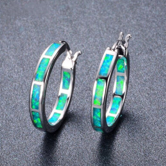 Round Color Exaggerated Metal Alloy Earrings