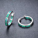 Round Color Exaggerated Metal Alloy Earrings