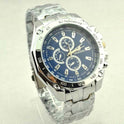 Steel belt quartz watch three-eye fashion large dial men's watch