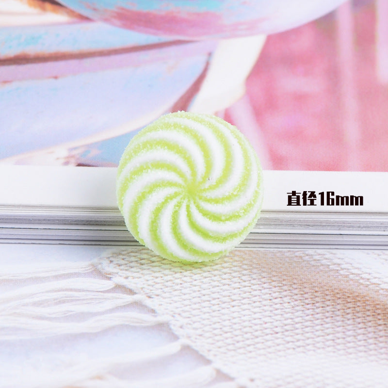 Simulation Vortex Candy Handmade Diy Hairpin Material Resin Accessories