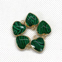 Natural Stone Faceted Malachite 15 X18mm Heart-shaped Tigereye Pendant