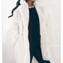 Rabbit fur faux fur coat