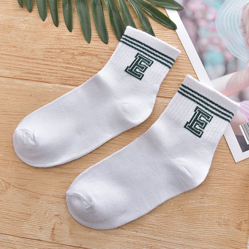 Women's alphabet tube socks