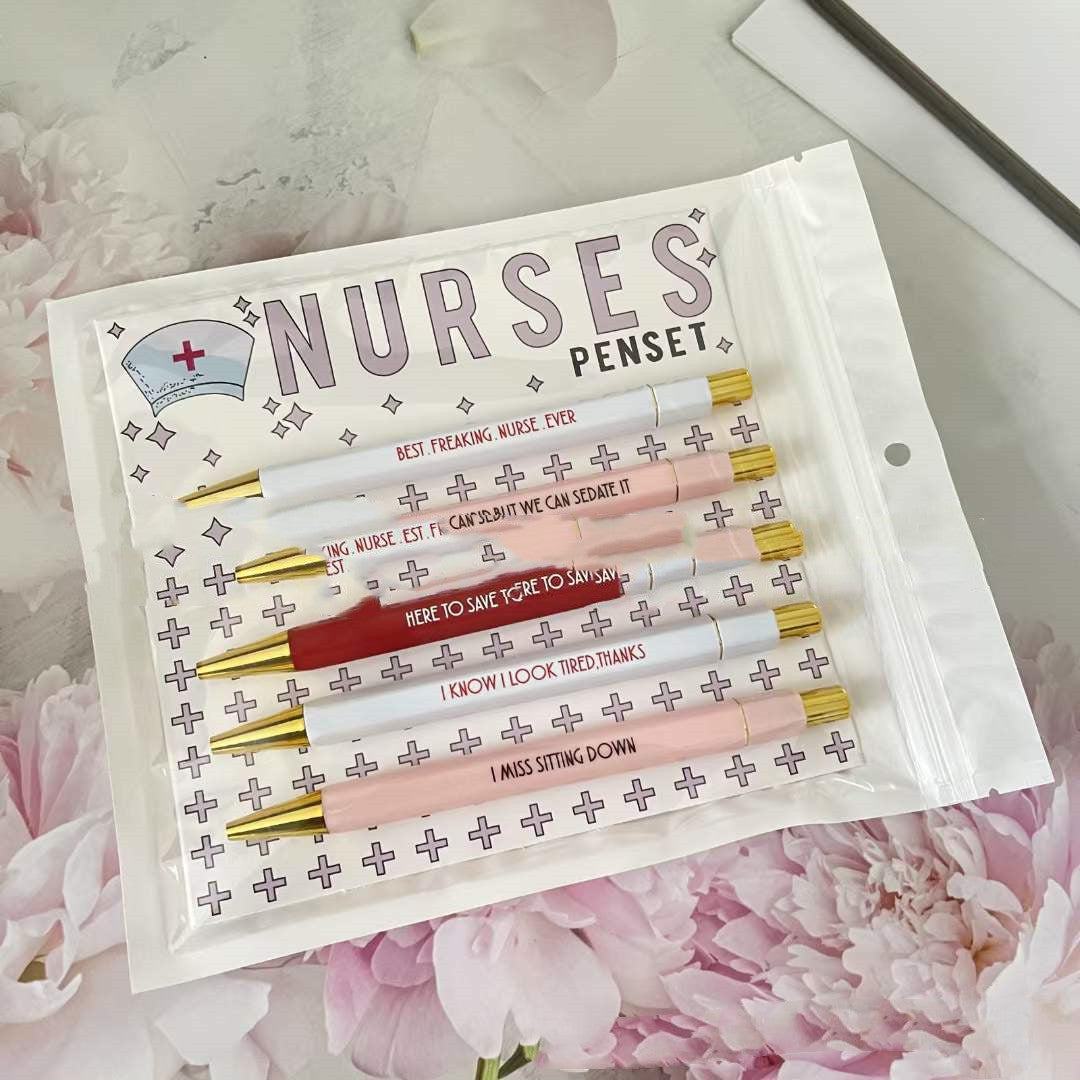 Nurse Theme Copywriting Ballpoint Pen Funny Nurse Retractable Ballpoint